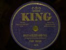 78RPM PINEY BROWN - KING #4636 - WALK A BLOCK AND FALL