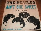 BEATLES Ain't She Sweet 45 ATCO 6308 p/s original nice