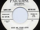LISTEN-Rare Doo Wop 45-4 Pharaohs-Give Me Your Love- M