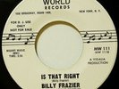 Rare Northern Deep Soul 45 BILLY FRAZIER on MUSIC WORLD