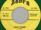 STICKS EVANS Zulu's Court 45rpm Zebra 1958 tittyshaker