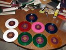 6 BEATLES-1P MC-1 J&Y-COLORED VINYL 45s-CAPITOL-EXCEL