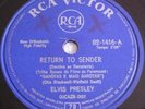 ELVIS PRESLEY Return to Sender RARE ORIG BRAZIL 78 RPM