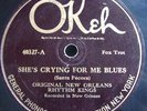 ORIG NEW ORLEANS RHYTHM KINGS: She's Crying, Okeh 40327