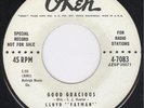 Black Rocker 45-Lloyd Fatman-Good Gracious-Okeh-Hear 