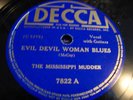 THE MISSISSIPPI MUDDER DECCA 7822 BLUES 78 RPM E-/V