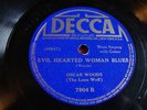 OSCAR WOODS PEETIE WHEATSTRAW DECCA 7904 BLUES 78 RPM E
