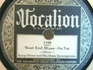 34) 78rpm KING OLIVER & DIXIE SYNCOPATORS VOCALION 1189