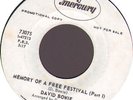 DAVID BOWIE Memory Of A Free Festival 1970 US 45 promo