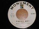 ROY ORBISON Paper Boy/With The Bug NM ROCKABILLY 45 NR