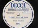 78 RPM Billie Holiday Decca 24857 in E promo