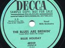 Rare Billie Holiday 78 - The Blues Are Brewin - Mint-