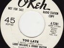 NORTHERN SOUL 45 RPM - LARRY WILLIAMS on OKEH RECORDS