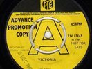 THE KINKS ORIG 1969 UK DEMO  PROMOTION COPY 45 VICTORIA
