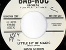 rare Soul 45 ROSCO GORDON little bit of magic BAB-ROC
