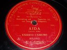 OPERA 78 rpm RECORD Red G&T ENRICO CARUSO Celeste Aida