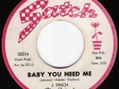 Northern Soul 45 SPECIALS Baby You Need Me on Satch