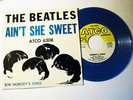 Beatles Atco 6308 Ain't She Sweet Blue Vinyl 45 w PS
