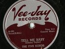 five echos - tell me baby - vee-jay 129 - r&b 78