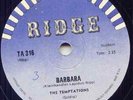 THE TEMPTATIONS -BARBARA - RARE DOO-WOP 78 1960 NM
