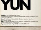 Isang Yun - Loyang, Gasa, Reak u.a., Zacher, Bour, Zender, Wergo WER 60034 LP
