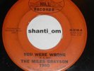 MOD SOUL/Funk 45 THE MILES GRAYSON TRIO on Hill LISTEN