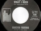 rare Soul R&B 45 ODESSA HARRIS you're what i need