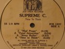 SUPREME C. Time To Think RARE RANDOM RAP 12
