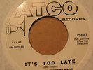 PEDESTRIANS-It's Too Late 45 raw 60s GARAGE punk HEAR