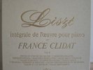 FRANCE CLIDAT Liszt Compl Piano Works Vol 4 VEGA Box4LP