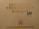 BEETHOVEN / KARAJAN / 9 SYMPONIES / DGG 9 LP BOX SIGNED