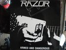 Razor- Armed and Dangerous lp- rare Canadian Metal vg