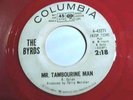 BYRDS Mr. Tambourine Man Red vinyl PROMO 45 wax DYLAN