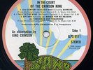 KING CRIMSON In the Court… RARER 1st TEXTURED PINK RIM