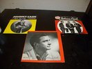3 johnny cash records & sleeves signed sun records NR