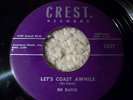 ROCKABILLY Bo Davis Let's Coast Awhile Eddie Cochran 45