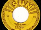 4 ELVIS PRESLEY SUN 45 RECORDS, ALL ORIGINAL