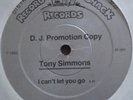 Tony Simmons, I can't let you go - Record Shack Records