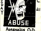 rare NYHC punk flyer VERBAL ABUSE, AOD, PSYCHOS 1983