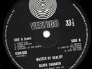 BLACK SABBATH ORIG 1970 UK VERTIGO LP MASTER OF REALITY