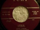 Lewis Lymon & Teenchords, Lydia, Fury # 1000, first