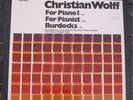 CHRISTIAN WOLFF For Piano I orig Avant Garde Classical