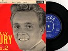 Billy Fury: Billy Fury No.2  EP (Decca 1962) 1st EX