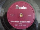 R&B BLUES- LLOYD AND WILLIE- MAMBO 78 RPM RECORD- HEAR
