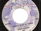 Sonny Burgess 45 PHILLIPS INT DJ  Sadie's Back In Town