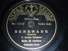 VIOLIN 78 rpm RECORD Anker F. ARANYI Budapest RARE