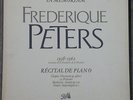 FREDERIQUE PETERS / RECITAL DE PIANO