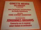 RARE FRENCH STIL BRAHMS violin concerto GINETTE NEVEU