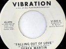rare Soul 45 DEREK MARTIN falling out of love VIBRATION
