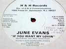 JUNE EVANS If You Want My Lovin' WLP ORIG Promo DISCO